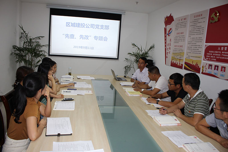 區(qū)城建投公司黨支部開展“先學(xué)、先查、先改”工作 預(yù)熱 “不忘初心、牢記使命”主題教育工作