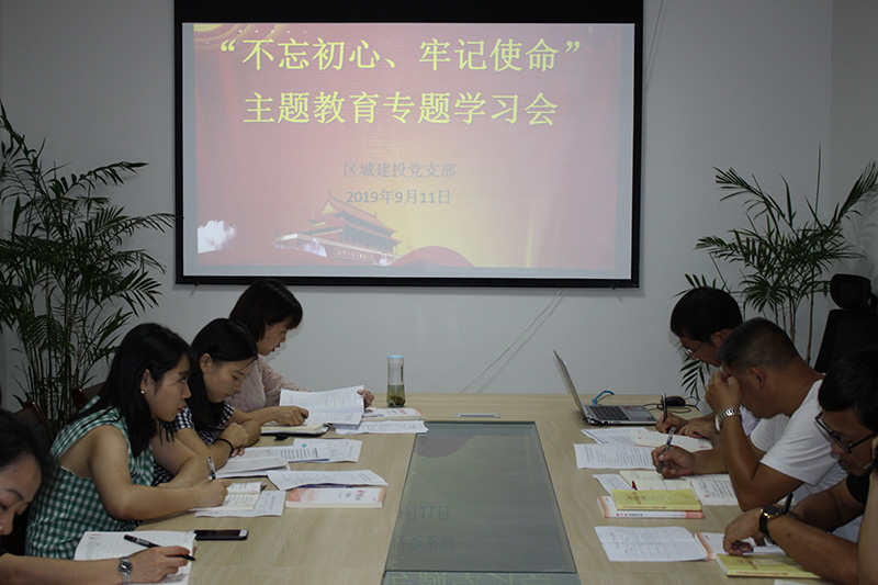 區(qū)城建投公司黨支部開展“先學(xué)、先查、先改”工作 預(yù)熱 “不忘初心、牢記使命”主題教育工作